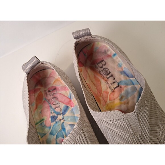 BORN Antero Beige Knit Textured Fabric Slip-On Loafer Machine Washable Size 8.5M - Picture 2 of 7